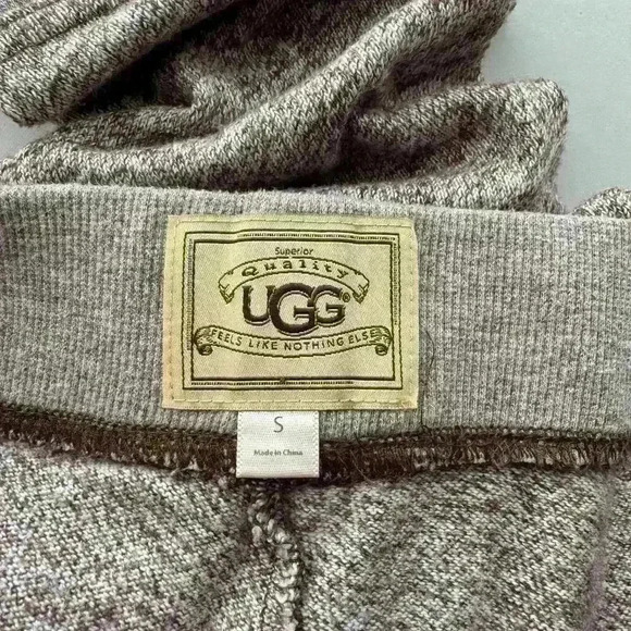 UGG Australia Superior Quality Jogger Pants Knit Cotton Blend Brown Women Size S - Picture 4 of 8